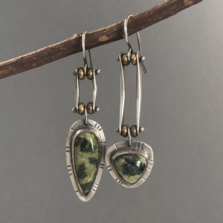 Simple Two-tone Irregular Long Eardrops – Surprise Gifts — 1