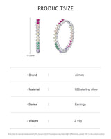 S925 Sterling Silver Color Zircon Earrings – Gift Ideas — 9