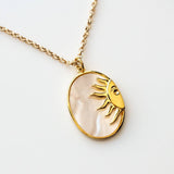Stainless Steel Shell Sun Medal Sweater Chain – Small Gift Ideas — 3