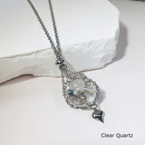 Natural Amethyst White Crystal Ball Pendant Love – Jewelry Gift Ideas — 8