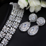 Zircon Necklace Earrings Two Piece Jewelry Set – Jewelry Gift Ideas — 2