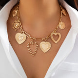 Cold Love Pendant Clavicle Chain Peach Heart – Jewelry Gift Ideas — 1