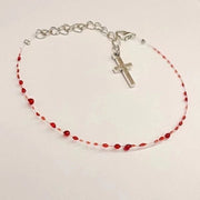Blood Drop Bracelet Stainless Steel Cross Pendant – Jewelry Gift Ideas — 2