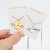 Fashion Geometric Round Hollow Star Moon Necklace – Jewelry Gift Ideas — 3
