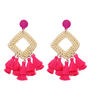 Rattan raffia tassel earrings – Holiday Gift Ideas — 6