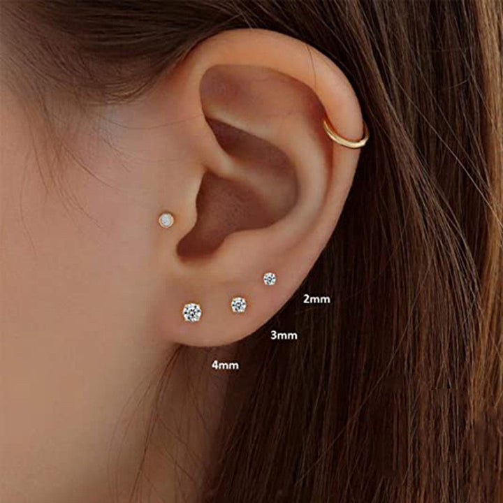 Fashion Pentagram Diamond Stud Earrings – Stylish Gifts — 1
