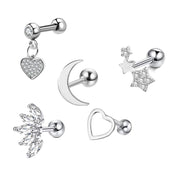 Geometric Stainless Steel Zircon Earrings – Stylish Gifts — 19