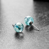 Transparent spherical resin earrings – Special Occasion Gifts — 3