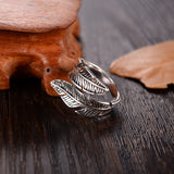 Leaf Exaggerated Opening Ring For Men And Women – Gifts for Her — 1