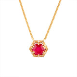 Geometric Hexagonal Antique Necklace – Jewelry Gift Ideas — 5