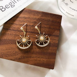 Sun and Moon Crystal Earrings with Diamonds – Meaningful Gifts — 2