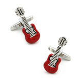 High Quality New French Style Red Guitar Cufflinks – Stylish Gifts — 4
