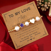 Copper Oil Drop Peach Heart Couple Bracelet – Gifts for Couples — 5