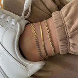 Retro 18K Gold Cross Fine Feet Chain – Stylish Gifts — 1