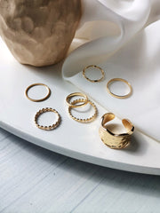 Japanese Korean Style Seven Piece Ring Set – Stylish Gifts — 2