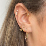 Simple And Fashionable Zircon Tassel Earrings Set – Small Gift Ideas — 1