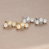 Sterling Silver Needle Geometric Stars Three Large – Useful Gifts — 9