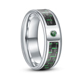Titanium Steel Veneer Carbon Fiber Ring – Meaningful Gifts — 7