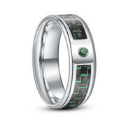 Titanium Steel Veneer Carbon Fiber Ring – Meaningful Gifts — 7