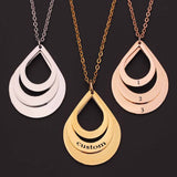 Stainless Steel Three Name Letter Custom Necklace – Jewelry Gift Ideas — 7