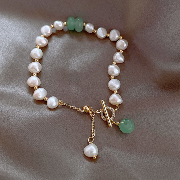 Freshwater Pearl Emerald Bracelet – Jewelry Gift Ideas — 1
