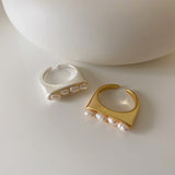 RINGFreshwater Pearl Ring In Matte Metal – Gift Ideas — 4