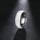 Five-row diamond ring with diamonds in titanium – Meaningful Gifts — 6