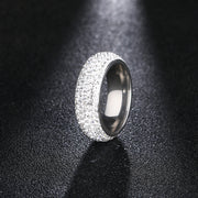 Five-row diamond ring with diamonds in titanium – Meaningful Gifts — 6