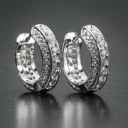 Fashion New Earrings Three-sided Full Diamond Earrings – Stylish Gifts — 4