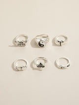 Butterfly Mushroom Yin Yang Bagua Trend Ring Set – Stylish Gifts — 1