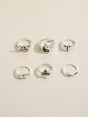 Butterfly Mushroom Yin Yang Bagua Trend Ring Set – Stylish Gifts — 1