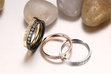 Lady's Ring 3MM Stainless Steel Zircon Ring – Useful Gifts — 5
