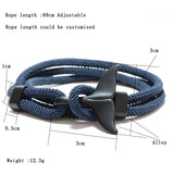 Marine Series Anchor Style Whale Tail Bracelet Couple – Stylish Gifts — 6