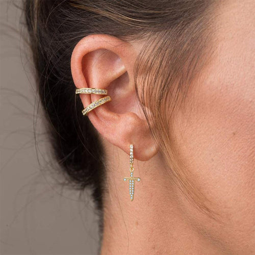 Cross Earrings Copper Micro Inlaid Zircon – Special Occasion Gifts — 2