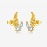 S925 Sterling Silver Wings Water Drop Ear Studs – Useful Gifts — 3