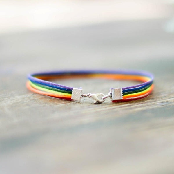 Pride bracelet Rainbow rope braided bracelet – Jewelry Gift Ideas — 1