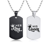 Her King His Queen Stainless Steel Dog Tags – Jewelry Gift Ideas — 5