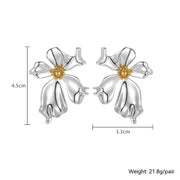 Metal Flower Earrings Petal Light Luxury High-grade – Gifts for Her — 5