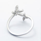 Sterling Silver Adjustable Butterfly Ring – Thoughtful Gifts — 1
