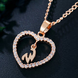 26 Letters Heart-shaped Zircon Pendant Necklace – Jewelry Gift Ideas — 18