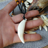 Wolf Tooth Pendant Bleached Necklace Ornament – Jewelry Gift Ideas — 10