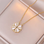 Open And Close Four-leaf Flower Dual-wear – Jewelry Gift Ideas — 17