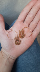 Fashion Personality New Palmistry Golden Earrings – Stylish Gifts — 2