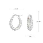 Women's Sterling Silver Twist Earrings – Gifts for Her — 5