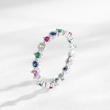 Silver Colors Zircon Ring For Women – Gifts for Her — 10