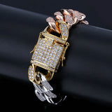 Men's Full Zircon Jewelry Buckle Cuban Chain – Jewelry Gift Ideas — 3