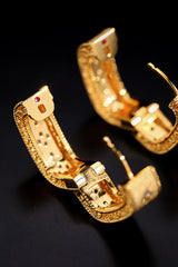Vintage Court Wide Sparkling Gift Brushed Earrings – Everyday Gifts — 5