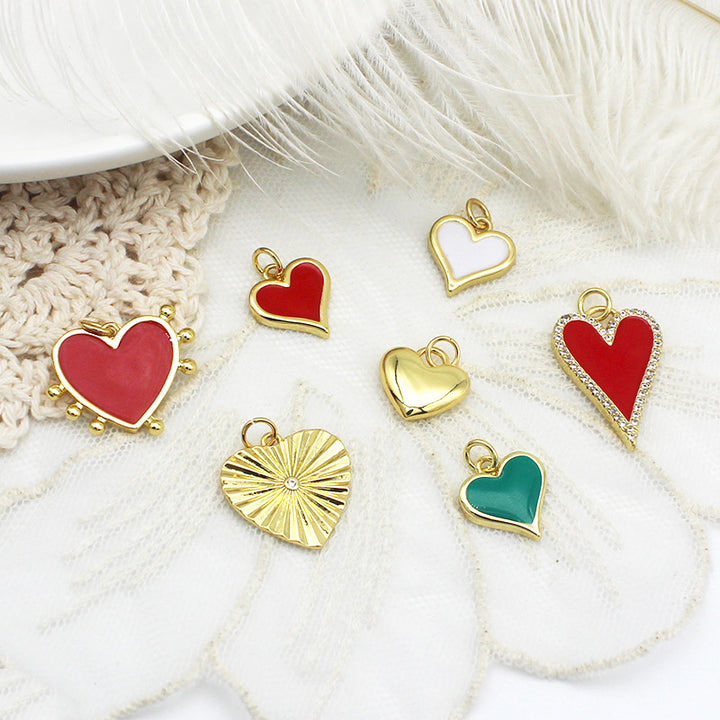 Drop Oil Love Heart Hanging Piece Pendant – Jewelry Gift Ideas — 1