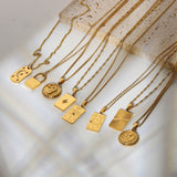 Statement Square Tarot Signet Pendant Necklace – Jewelry Gift Ideas — 9