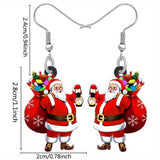 Cartoon Cute Santa Claus Acrylic Earrings – Practical Gifts — 4